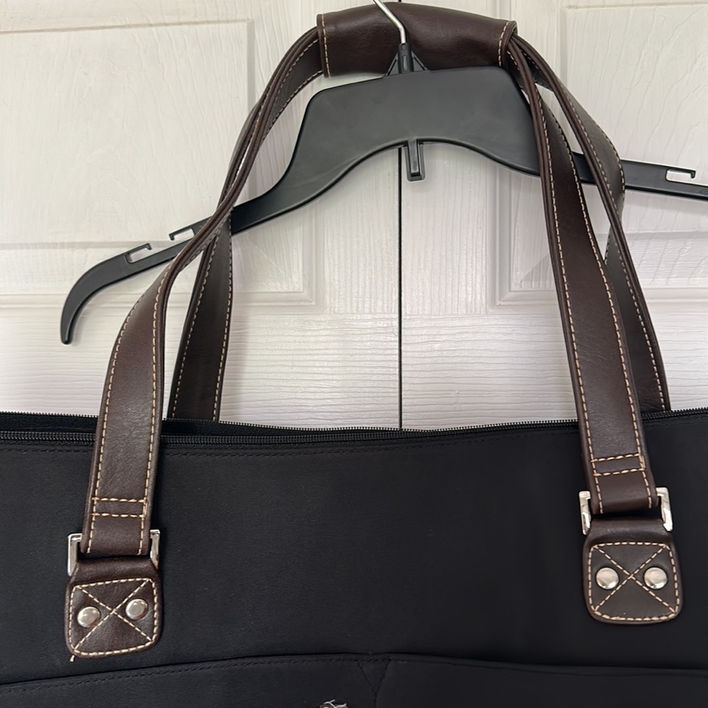 Large Women’s Travel Tote bag Multi-pockets Leather Straps Nylon Material 15*20 - Picture 4 of 8